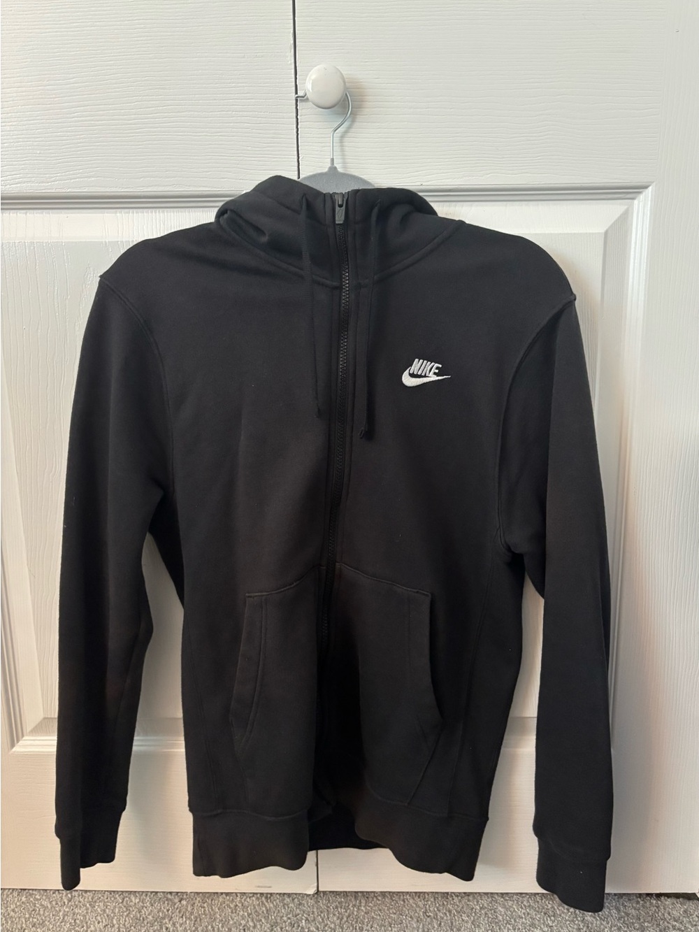 Nike Black Hoodie with White Swoosh